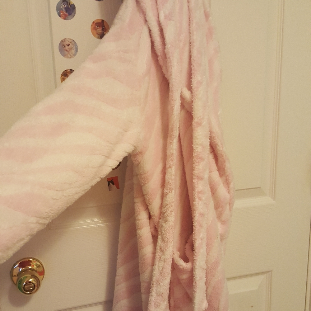 Pink Zebra print bath robe